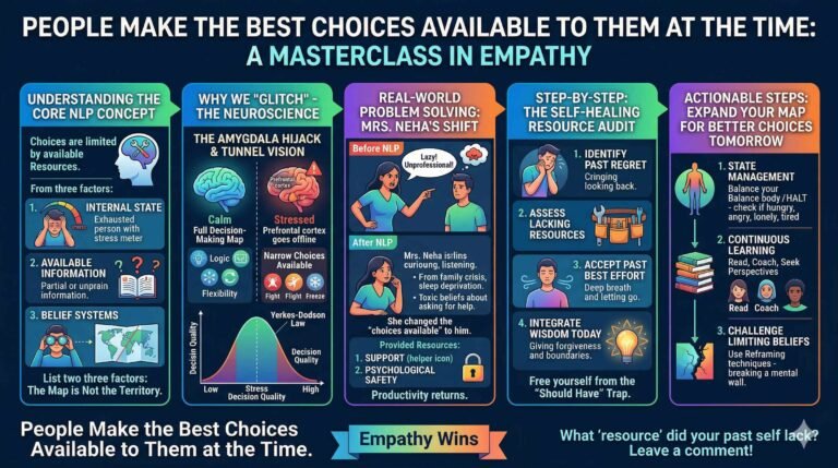 People Make the Best Choices Available to Them at the Time